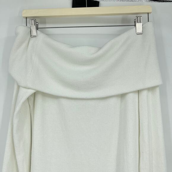 Enza Costa x REVOLVE | Off-shoulder Sweater Mini Dress in Winter White M - Picture 8 of 11